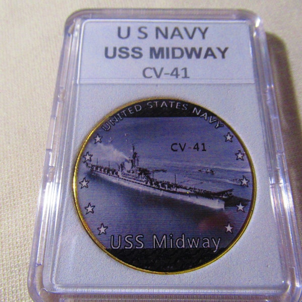 U S Navy - USS MIDWAY CV-41 Challenge Coin