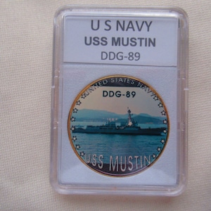 U S Navy - USS MUSTIN (DDG-89) Challenge Coin