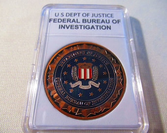 FBI Federal Bureau Of Investigation United States Challenge Coin 40mm G22