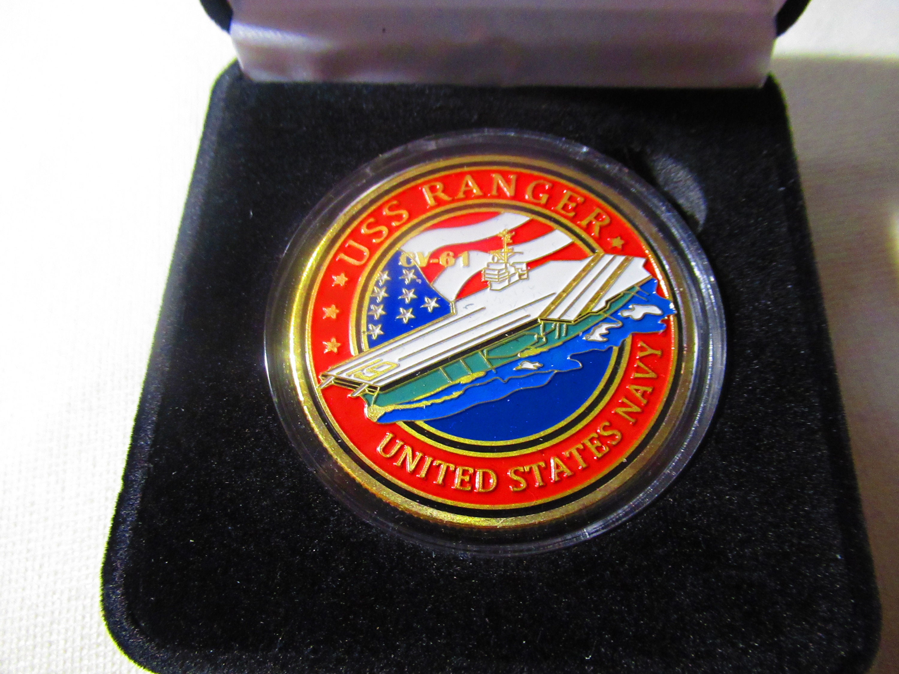 Clip Porta Denaro US Navy | USS Ranger CV-61 | Acciaio Inox | Militare Made USA