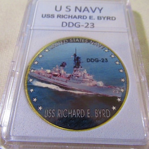 U S Navy - USS Richard E. Byrd (DDG-23) Challenge Coin