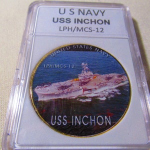 U S Navy - USS Inchon (LPH/MCS-12) Challenge Coin