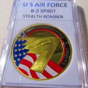 U S AIR FORCE B-2 SPIRIT (Stealth Bomber) Challenge Coin