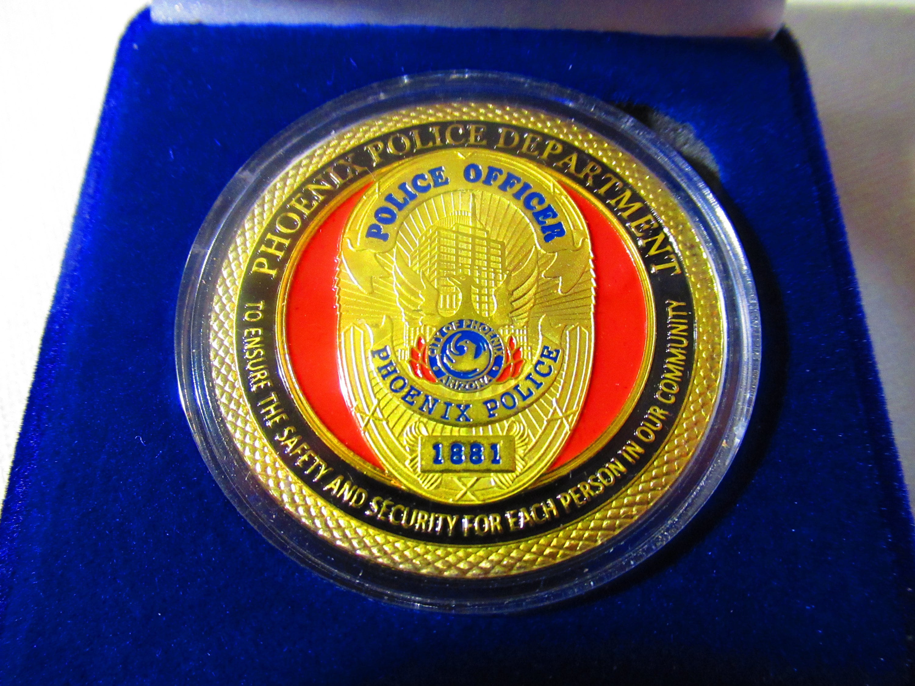 Phoenix Police Department St. Michael Challenge Coin - Collectible Law Enforcement Coin