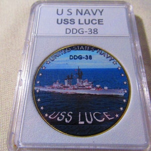 U S Navy - Moneda de desafío USS LUCE (DDG-38)