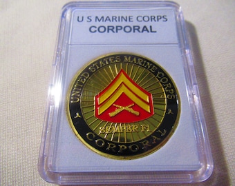 US Marine Corps " Corporal "  Challenge Coin