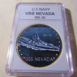 U S Navy - USS NEVADA / BB-36 Challenge Coin