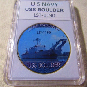 U S Navy - USS BOULDER (LST-1190) Challenge Coin