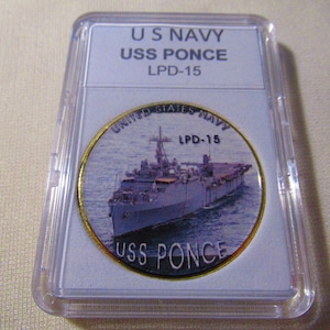 U S Navy - USS PONCE (LPD-15) Challenge Coin