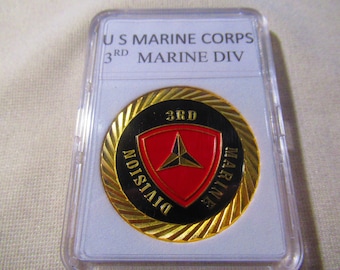 U S Marine Corps 3rd MARINE DIVISION Challenge Coin