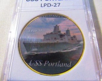 U.S. Navy USS PORTLAND LPD-27 Challenge Coin - Etsy 日本
