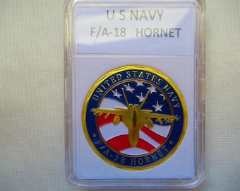 U S Navy F/A 18 Hornet Challenge Coin