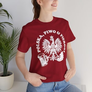 Pierogi Polish Eagle Unisex Jersey Short Sleeve Tee Red Beer Dyngus Day
