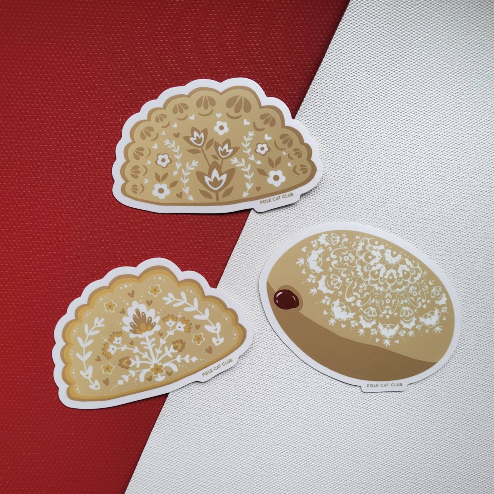 Pretty Pierogi Sticker Polish Folk Art Design Waterproof and - Etsy