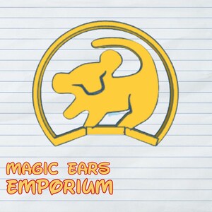 Young Simba symbol ear 3D print file (ear and bracket)