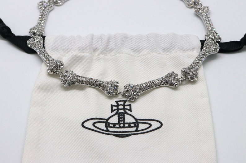 Vivienne Westwood Bone Choker Necklace Silver | Etsy