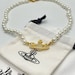 Vivienne Westwood Pearl GOLD Orb Choker Necklace