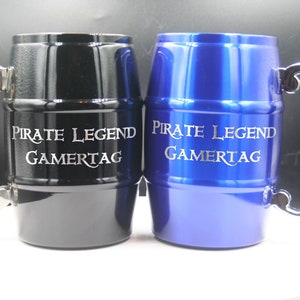 Personalized Pirate Legend Grog Barrel Steel Mug