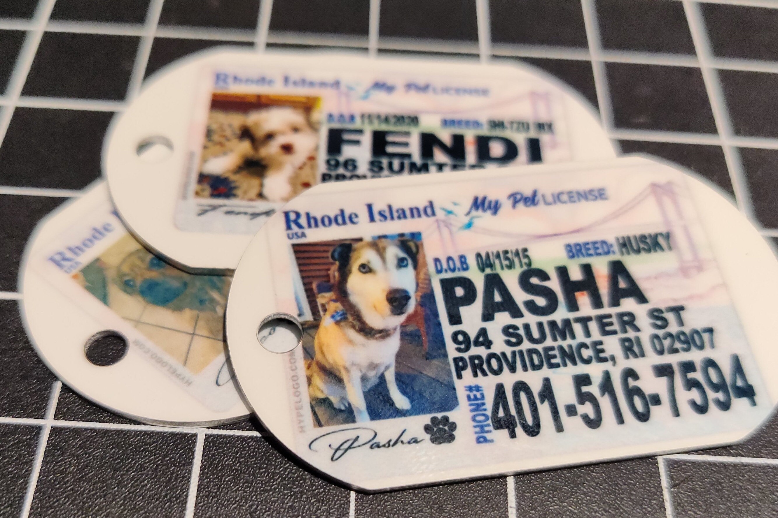 MyPet License Dog Tag Mug or Stickers Etsy