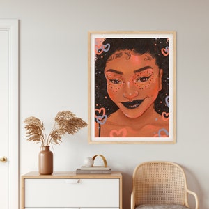 Heartstopper II Matte Poster Print / 9x11, 11x14, 12x18, 16x20, 18x24, 20x30 / Ilustración Digital / Black Owned Shop
