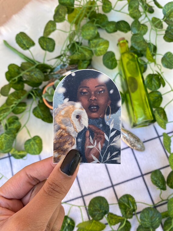 Snowstorm Vinyl Sticker Digital Illustration African | Etsy