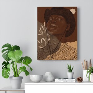Yeehawtober 3 Canvas Print | 8x10, 11x14, 12x16, 18x24, 24x30 | Digital Illustration | African American Art | Black Owned