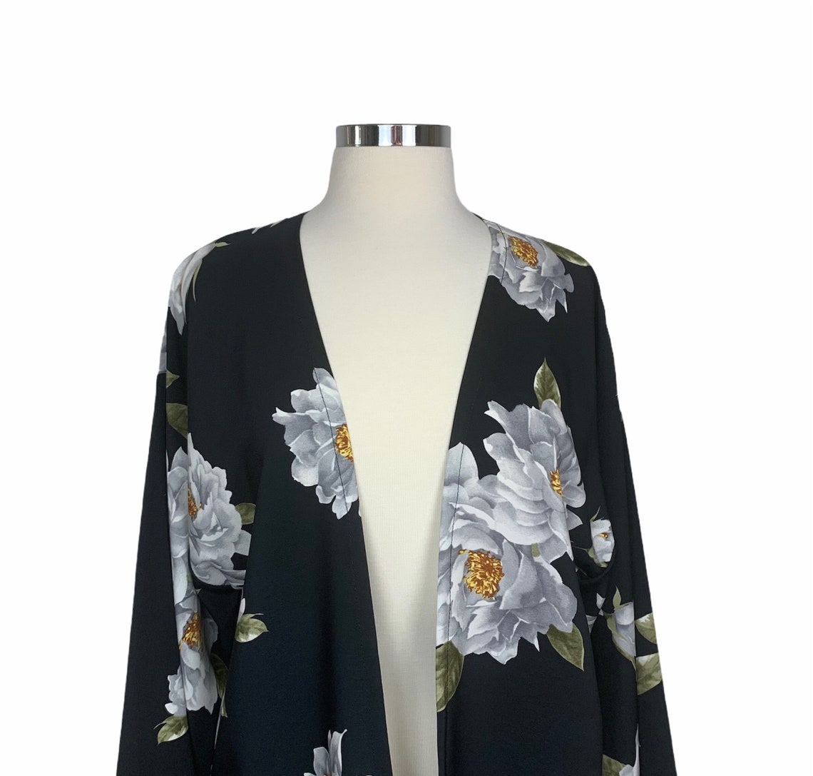 Floral Plus Size Kimono XL | Etsy