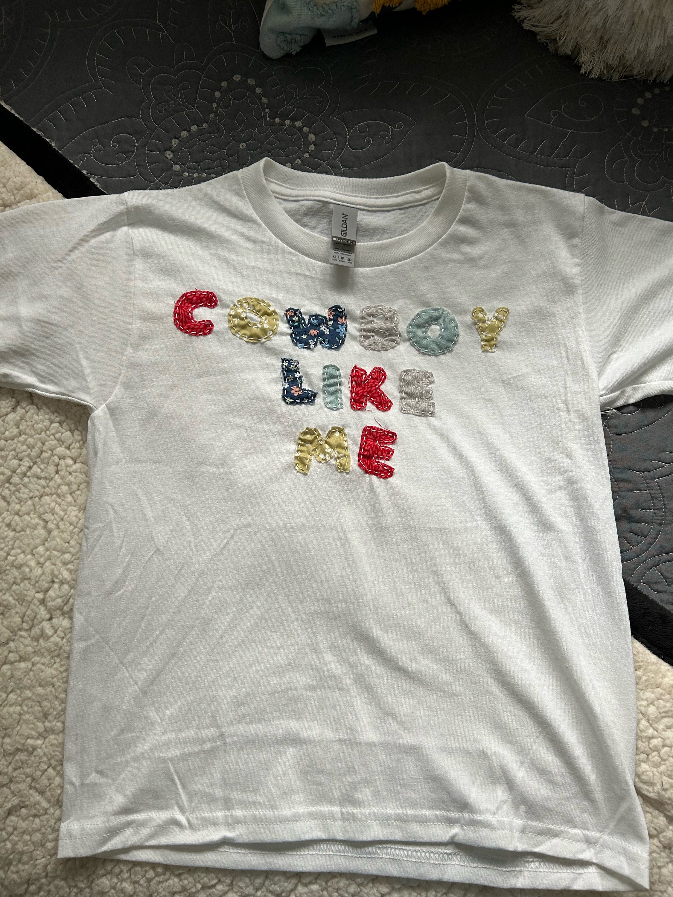 Custom Patchwork Letter T-shirt YOUTH SIZE, Baby T Style - Etsy