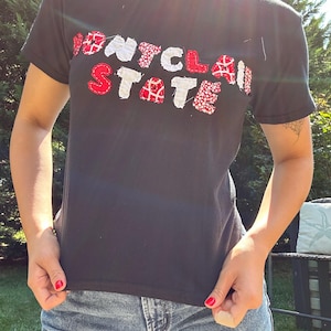 Custom Patchwork Letter T-shirt YOUTH SIZE, Baby T Style
