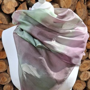 Silk hand painted scarf, unique scarf, luxury scarf, Abstract scarf