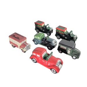 Vintage Ceramic Miniature Cars Crafters Special Set of 6