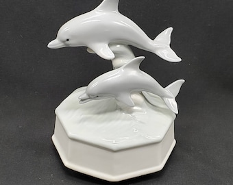 Personalized Embroidered MUSICAL Keepsake Dolphin Music Box Pillow