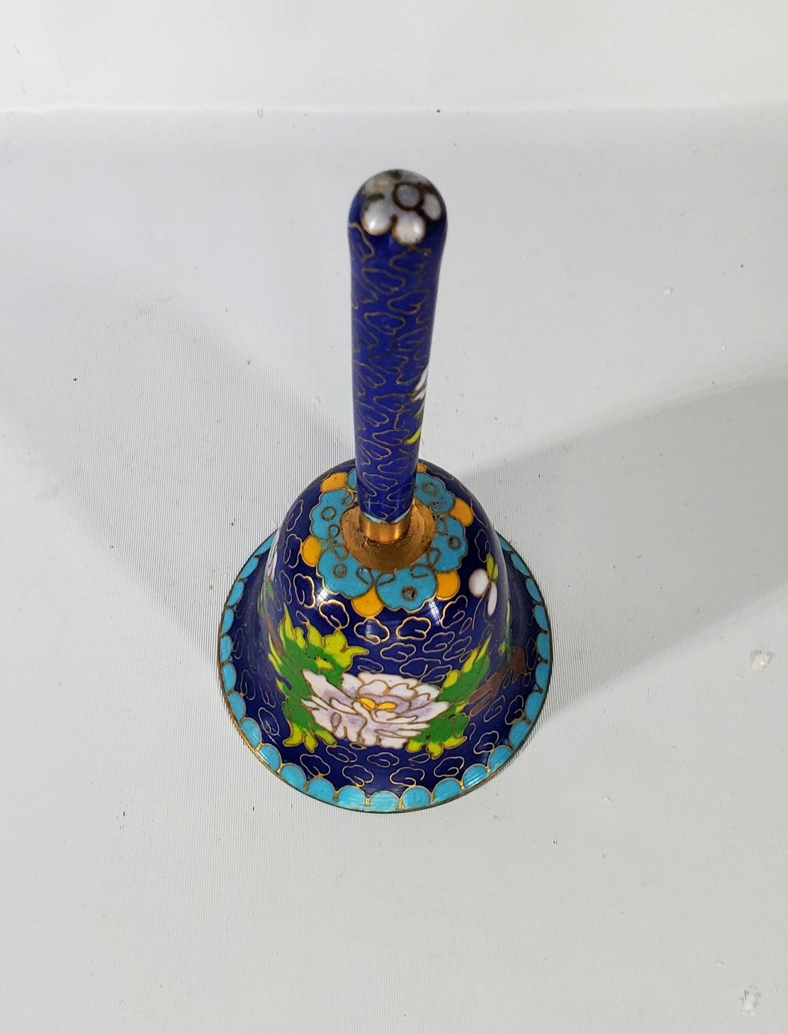 Blue Floral Clossiane Handcrafted Bell 
