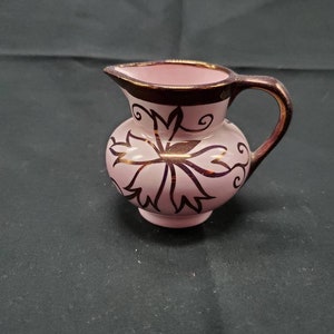 Vintage Lancasters Copper Lusterware Ceramic Creamer Pitcher Collectible