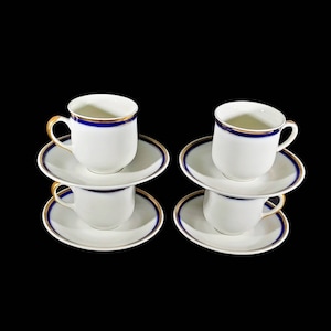 Southingion by Baum Czech Republic Expresso Cups and Saucers Set of 4