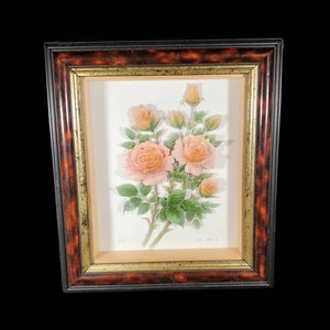 Vintage Rob Pohl Shadow Box 3D Flowers