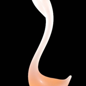 Vintage Two Toned Frosted Satin Glass Swan Figurine