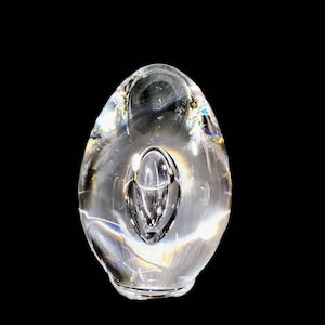 Vintage Signed Val St Lambert Signed Egg Paperweight