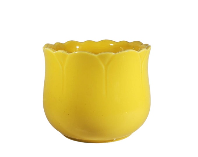 Ceramic Tulip Shaped Flower Pot Planter Made in Portugal Etsy