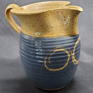 Vintage Stoneware Pottery Signed by Artist Creamer Small Pitcher