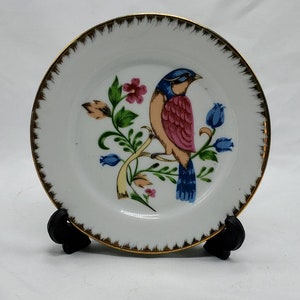Vintage 5&quot; Coaster Handgeschilderde Vogel Decor Plaat