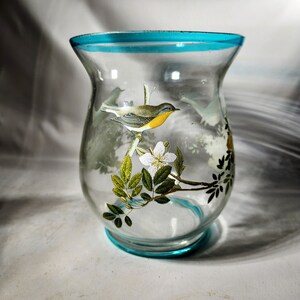 Handpainted Votive Candle Glass Vase