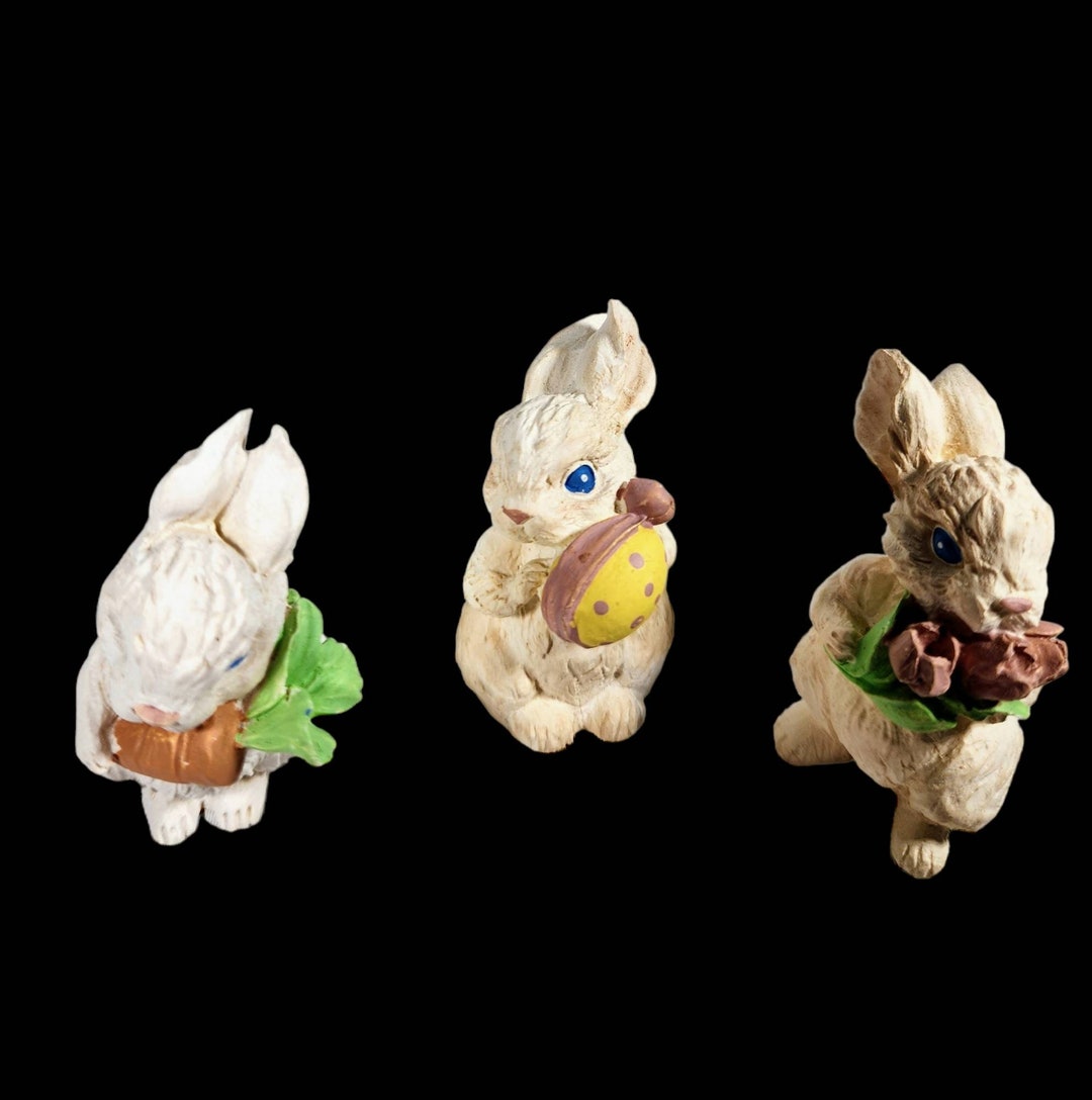 Russ Rabbits Russ Berry Resin Bunny Rabbit Bunny Miniatures Set of 3 - Etsy