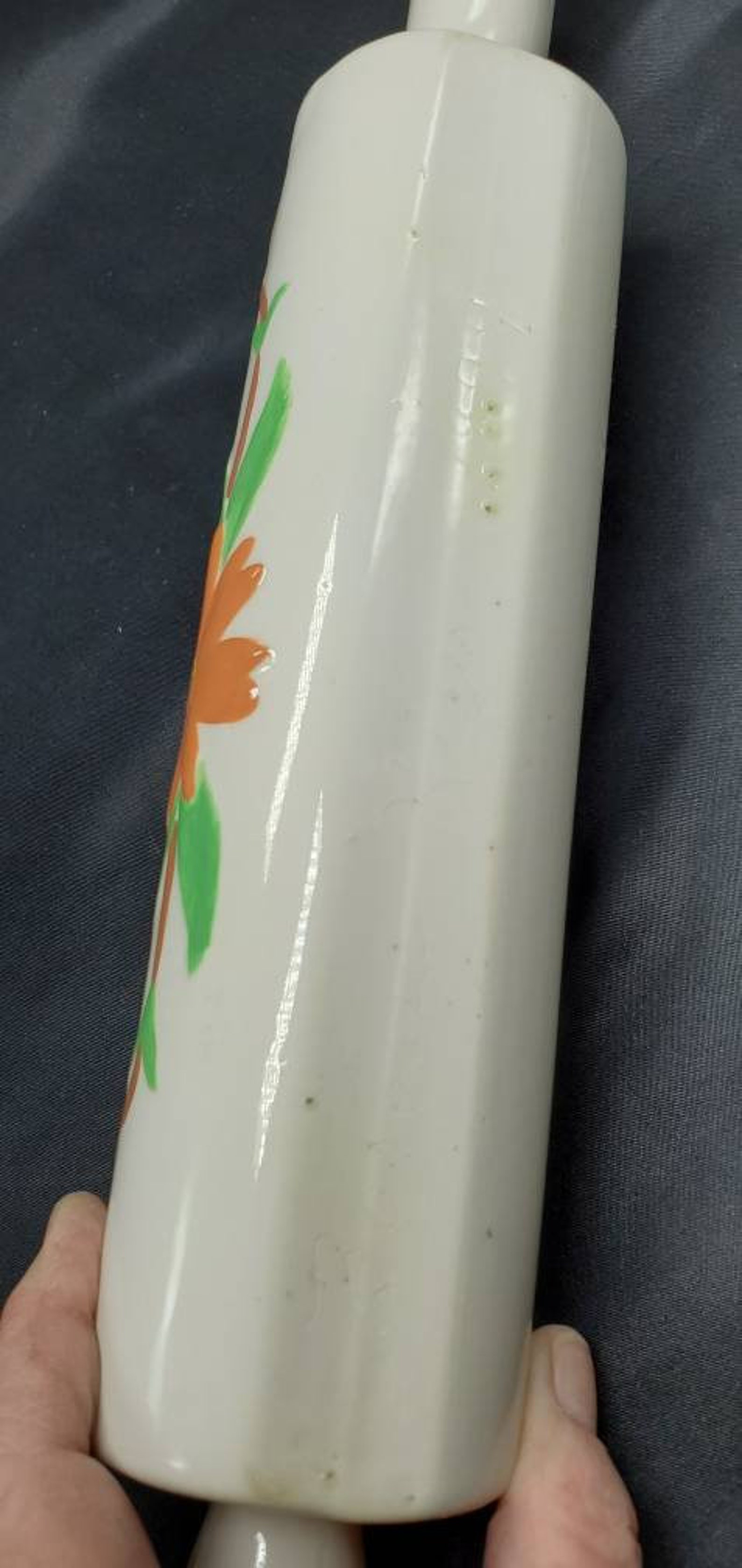 Hand Painted Ceramic Rolling Pin Planter Recipe Stand Hobbyist Etsy