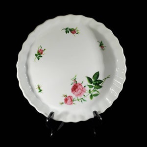 Vintage Christineholm Pie Plate Pink Roses