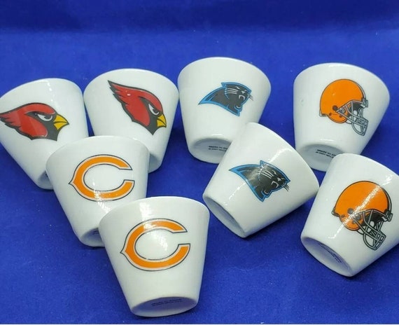 NFL Mini Cups Gumball Machine Shot Glasses Collectibles Set of 13 