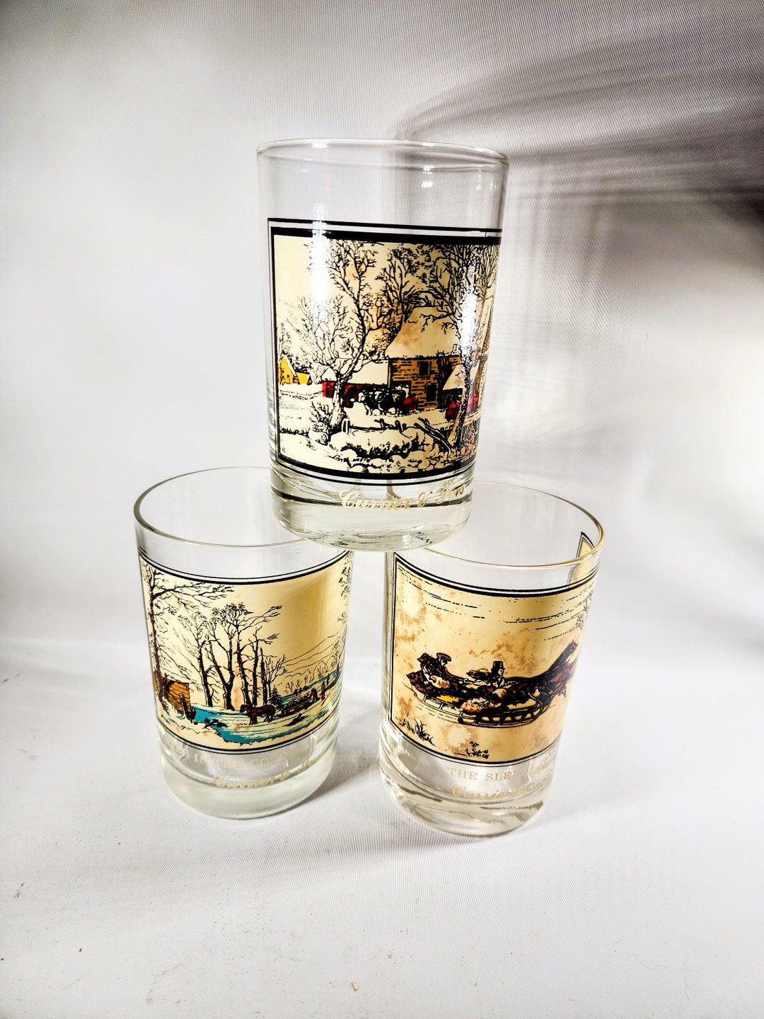 Currier And Ives Glasses