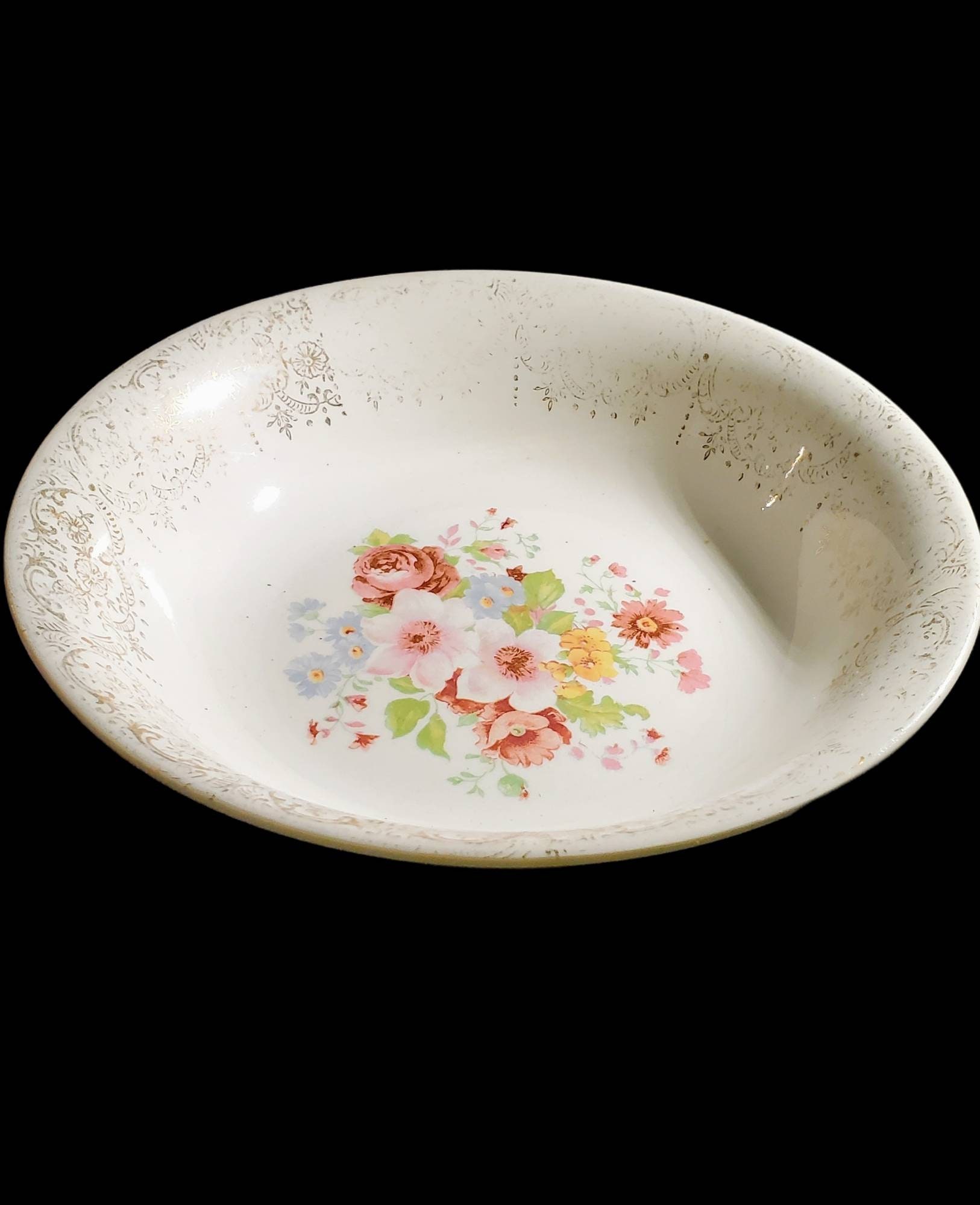 Vintage Monach First Quality China Meissen Rose Serving Bowl Warranted ...