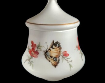 Vintage Norleans Satin Glass Apothecary Jar  .