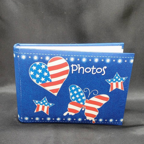 Patriotic Red, White and Blue 5x7 Photo Album